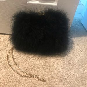 🖤 Black Fuzzy Evening Bag/Going out Purse 🖤